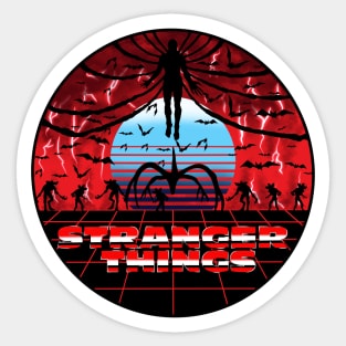 Vecna Demigorgon DemiBats 80s Retro Design Stranger Things Sticker